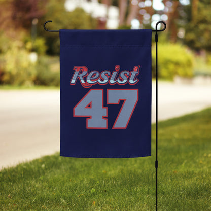 Resist 47 Varsity Jersey Political Garden Flag | Anti-Trump Resistance Yard Sign 12x17 - Spinsterly Co