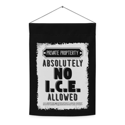 No ICE Allowed Know Your Rights Garden Flag | Immigrant Rights Yard Sign - Spinsterly Co