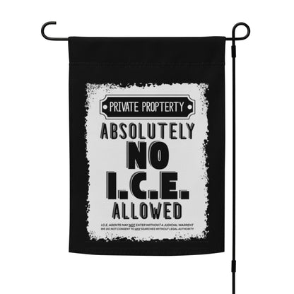 No ICE Allowed Know Your Rights Garden Flag | Immigrant Rights Yard Sign - Spinsterly Co