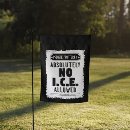No ICE Allowed Know Your Rights Garden Flag | Immigrant Rights Yard Sign - Spinsterly Co