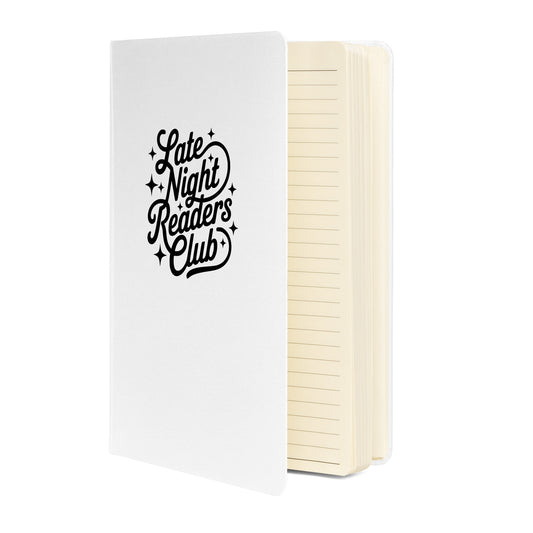 Late Night Readers Club Notebook | Bookish Retro Script Hardcover Journal - Spinsterly Co