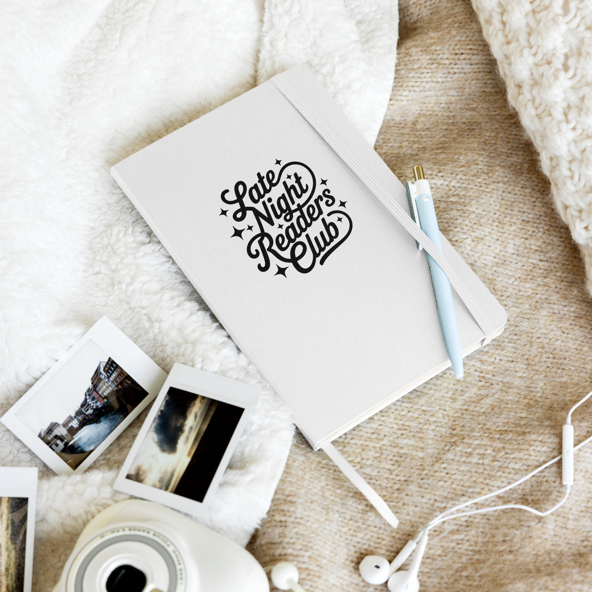 Late Night Readers Club Notebook | Bookish Retro Script Hardcover Journal - Spinsterly Co