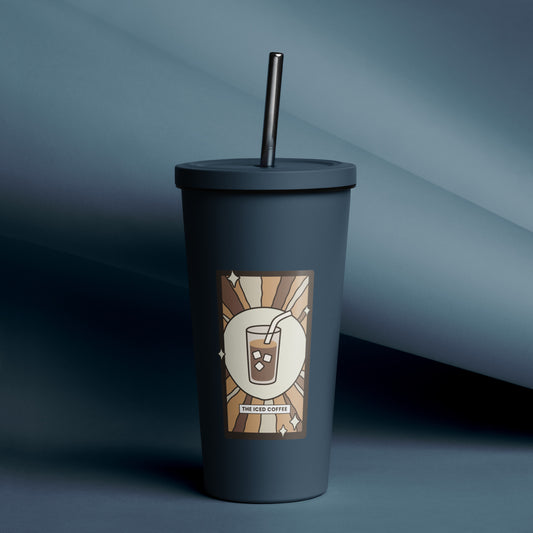 The Iced Coffee Tarot Card Tumbler | 20 oz Insulated Stainless Steel Tumbler - Spinsterly Co