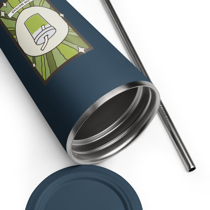 The Matcha Tarot Card Tumbler | 20 oz Insulated Stainless Steel Tumbler with Straw - Spinsterly Co