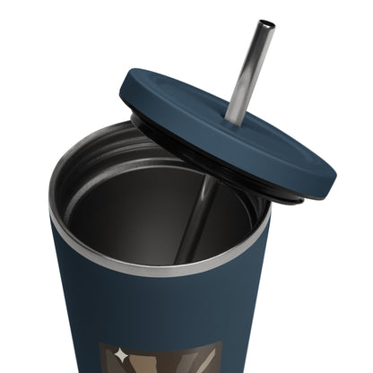 The On The Run Tarot Card Coffee Tumbler | Insulated Stainless Steel Tumbler - Spinsterly Co