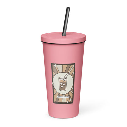 The Iced Coffee Tarot Card Tumbler | 20 oz Insulated Stainless Steel Tumbler - Spinsterly Co