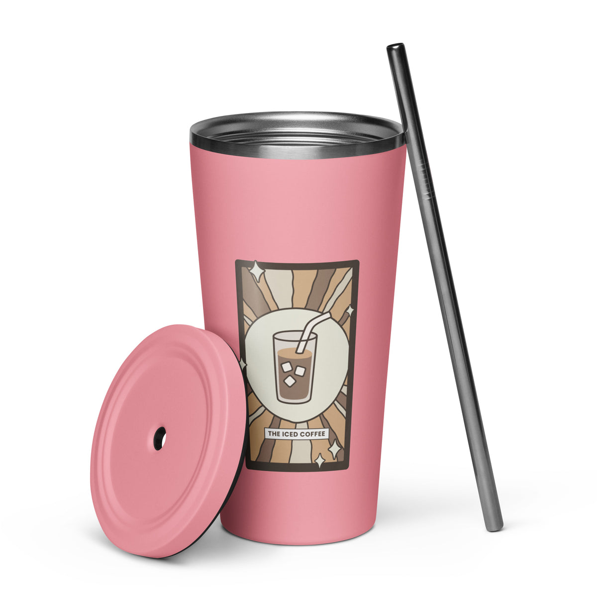 The Iced Coffee Tarot Card Tumbler | 20 oz Insulated Stainless Steel Tumbler - Spinsterly Co
