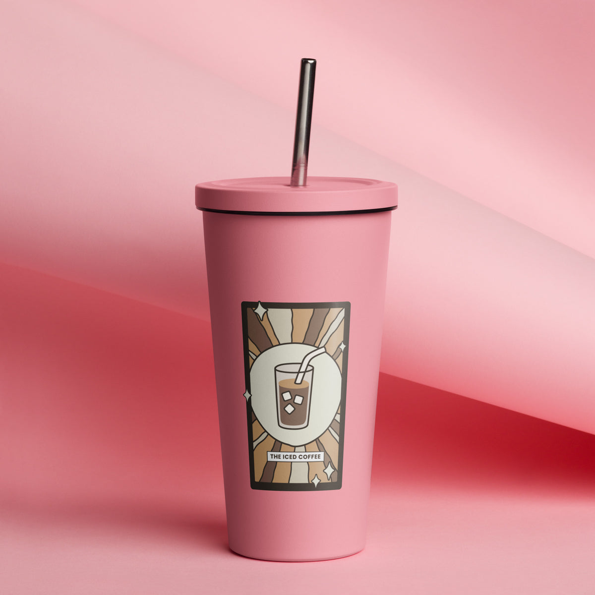 The Iced Coffee Tarot Card Tumbler | 20 oz Insulated Stainless Steel Tumbler - Spinsterly Co