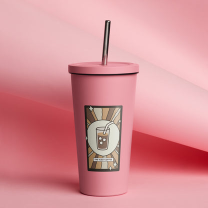 The Iced Coffee Tarot Card Tumbler | 20 oz Insulated Stainless Steel Tumbler - Spinsterly Co