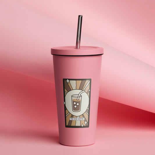 The Iced Coffee Tarot Card Tumbler | 20 oz Insulated Stainless Steel Tumbler - Spinsterly Co