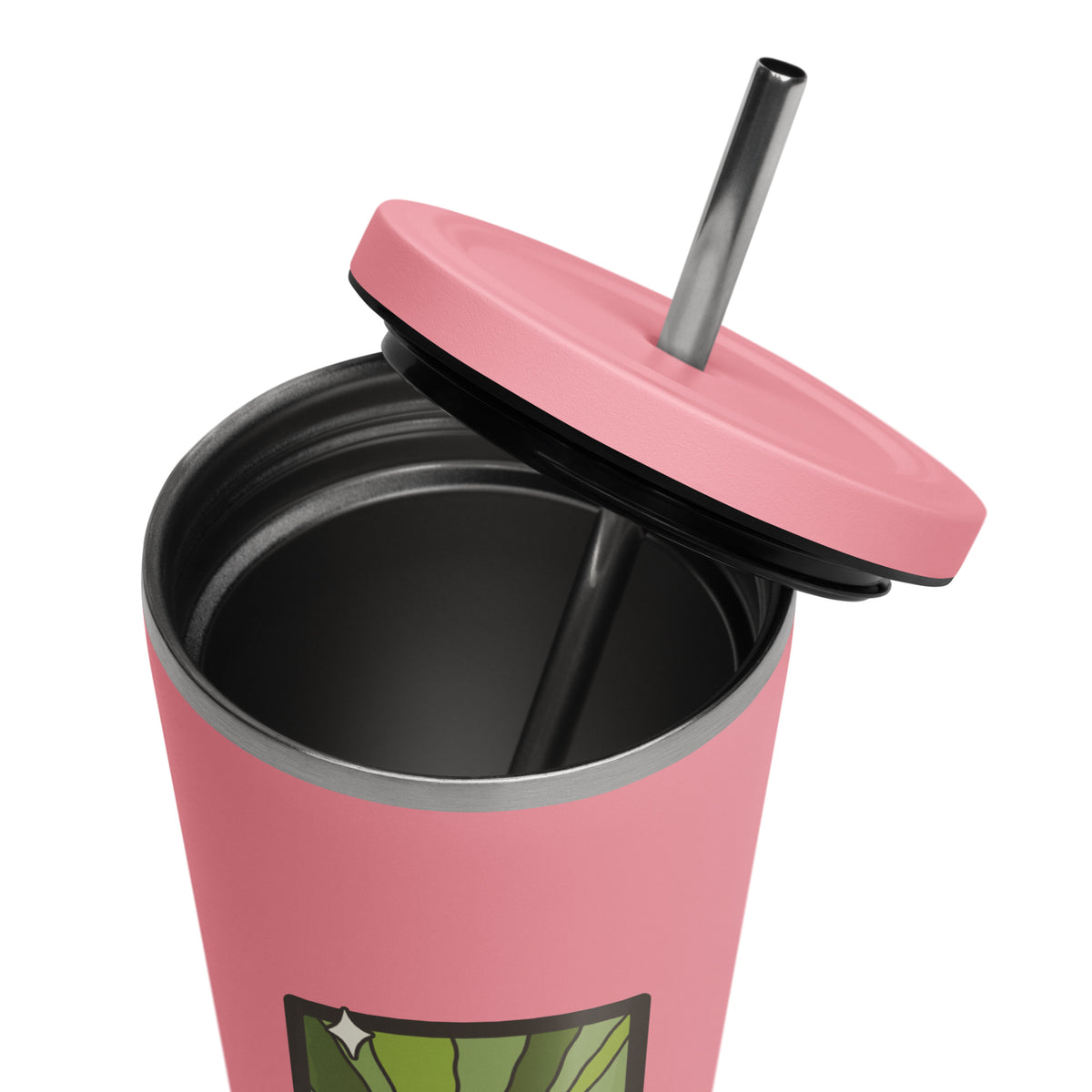 The Matcha Tarot Card Tumbler | 20 oz Insulated Stainless Steel Tumbler with Straw - Spinsterly Co