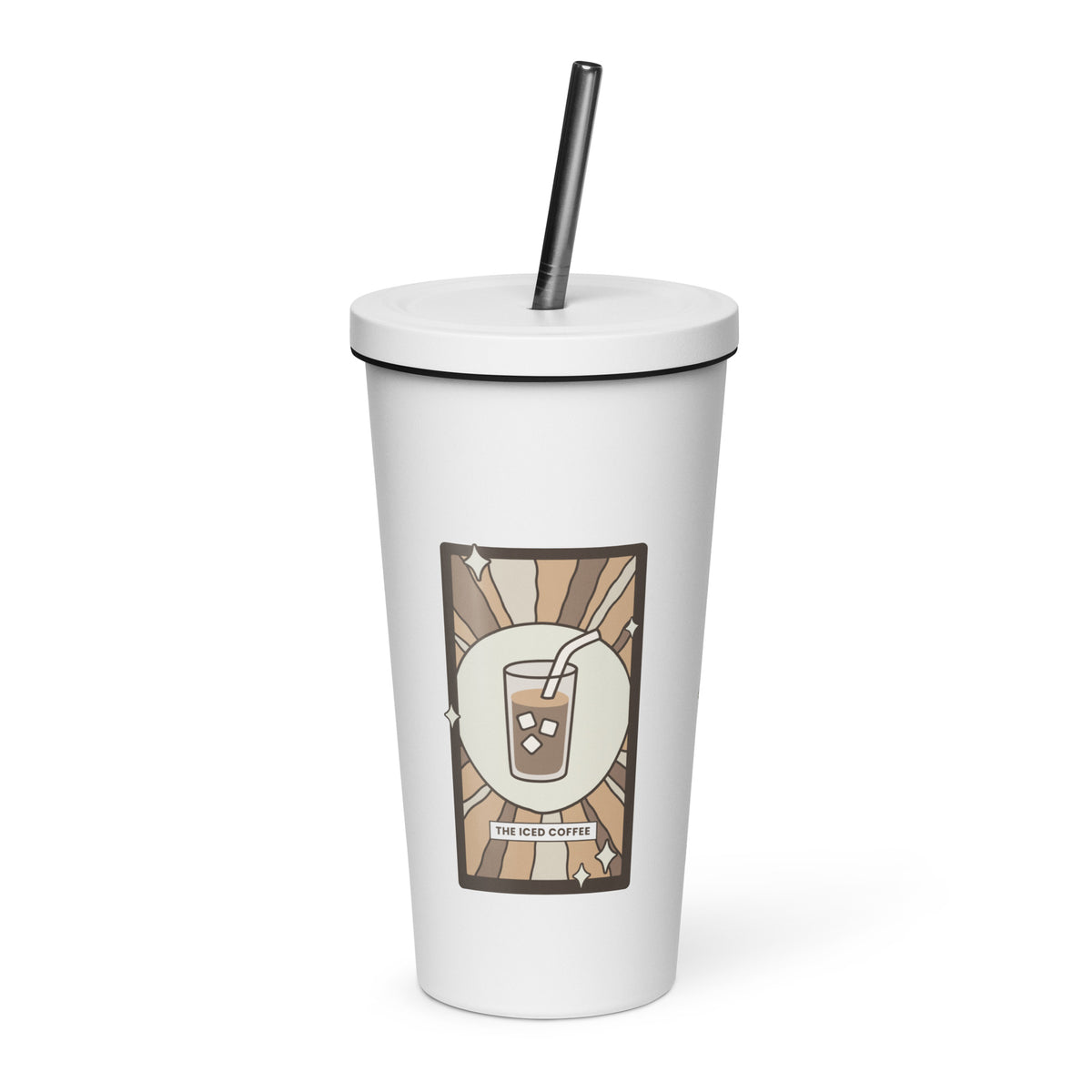 The Iced Coffee Tarot Card Tumbler | 20 oz Insulated Stainless Steel Tumbler - Spinsterly Co