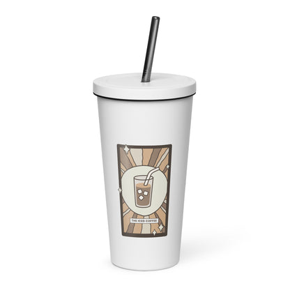 The Iced Coffee Tarot Card Tumbler | 20 oz Insulated Stainless Steel Tumbler - Spinsterly Co