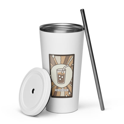 The Iced Coffee Tarot Card Tumbler | 20 oz Insulated Stainless Steel Tumbler - Spinsterly Co