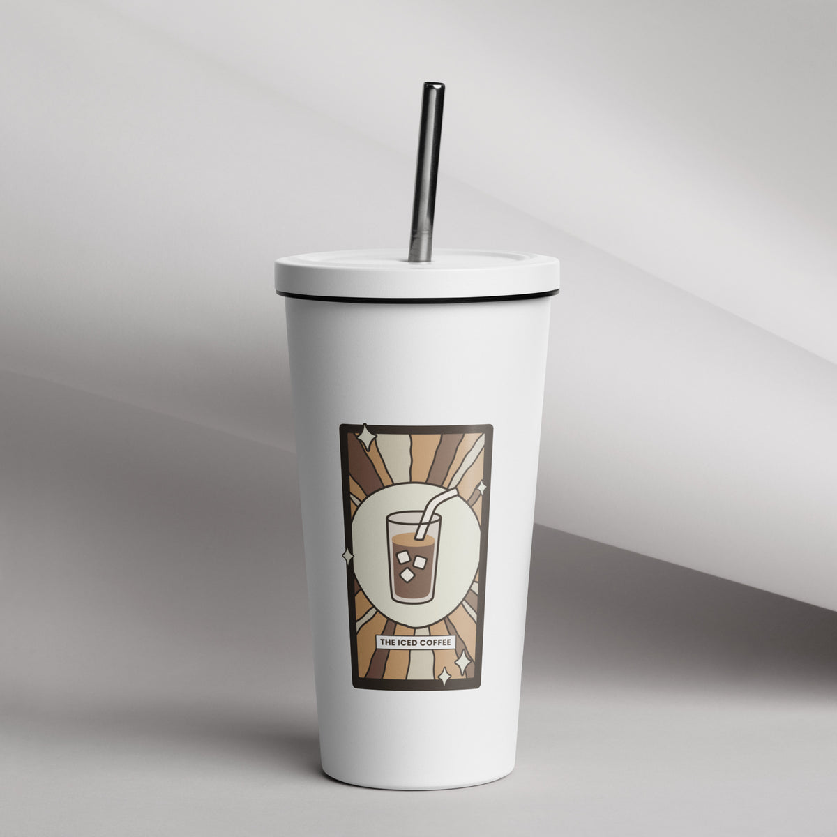 The Iced Coffee Tarot Card Tumbler | 20 oz Insulated Stainless Steel Tumbler - Spinsterly Co