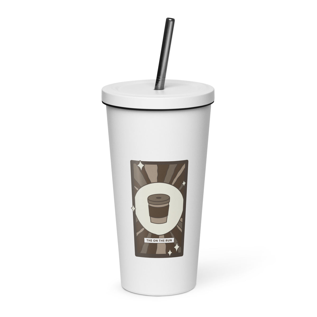 The On The Run Tarot Card Coffee Tumbler | Insulated Stainless Steel Tumbler - Spinsterly Co