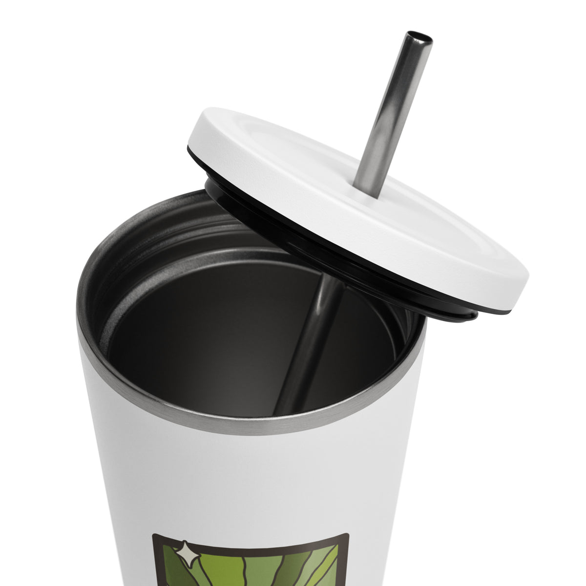 The Matcha Tarot Card Tumbler | 20 oz Insulated Stainless Steel Tumbler with Straw - Spinsterly Co