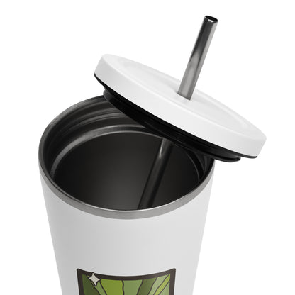 The Matcha Tarot Card Tumbler | 20 oz Insulated Stainless Steel Tumbler with Straw - Spinsterly Co