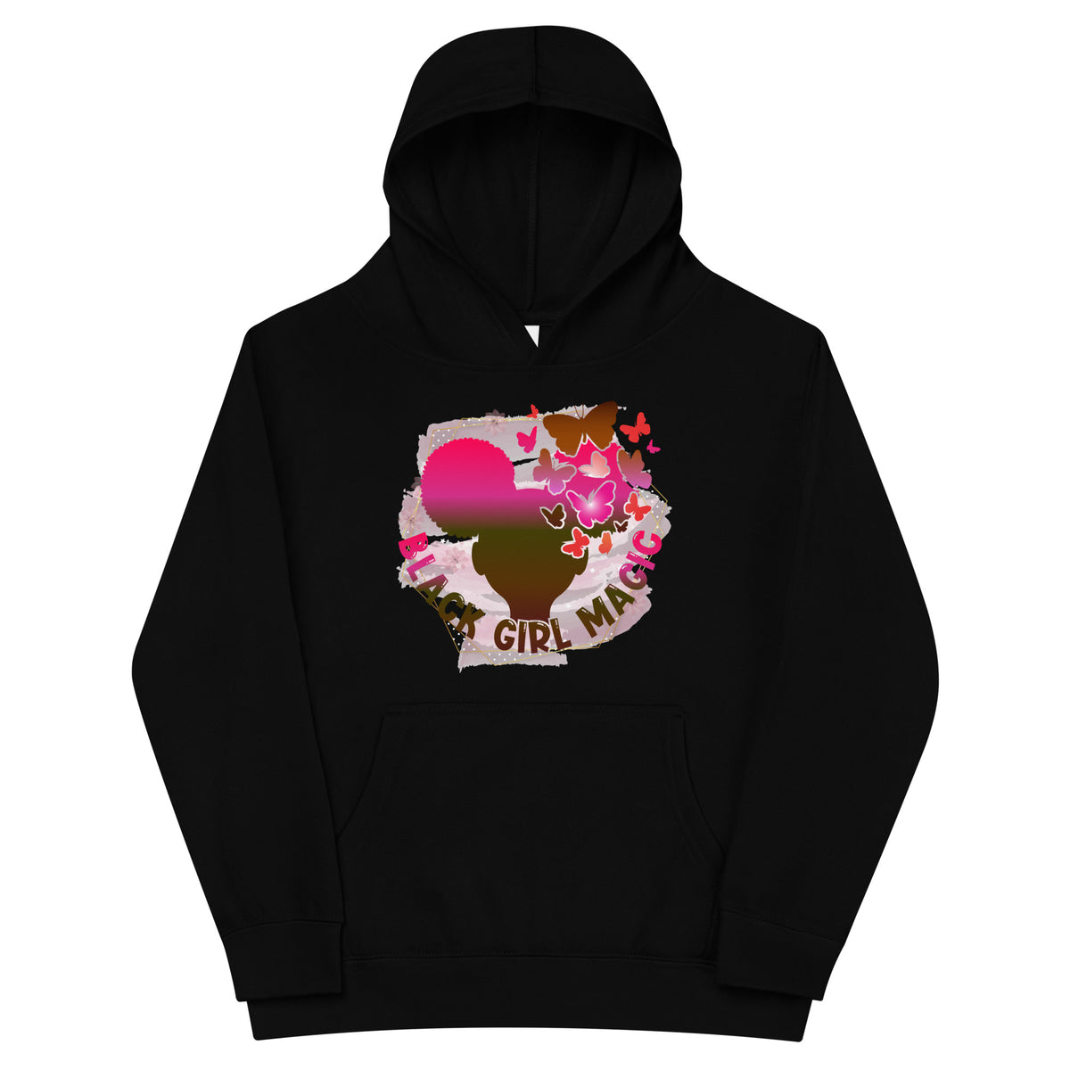 Black Girl Magic Kids Fleece Hoodie | Girls Empowerment Graphic Hoodie - Spinsterly Co