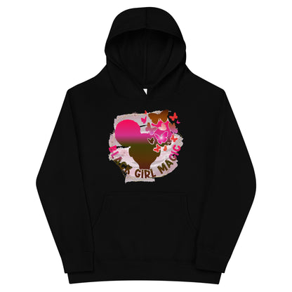 Black Girl Magic Kids Fleece Hoodie | Girls Empowerment Graphic Hoodie - Spinsterly Co