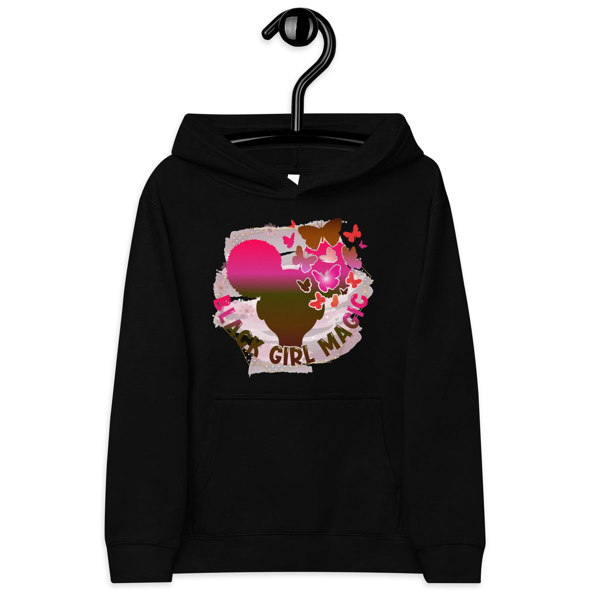 Black Girl Magic Kids Fleece Hoodie | Girls Empowerment Graphic Hoodie - Spinsterly Co