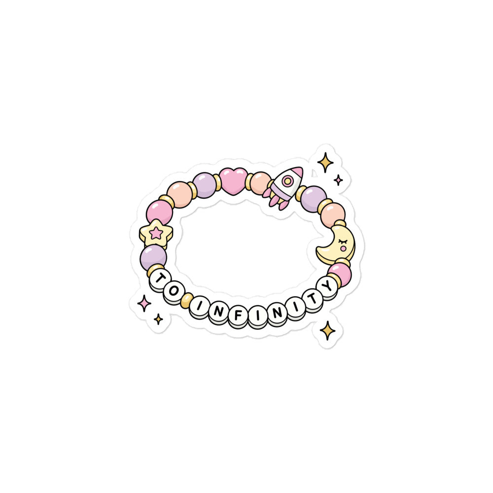 Friendship Bracelet Bubble-Free Vinyl Sticker | To Infiniti Design - Spinsterly Co