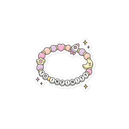 Friendship Bracelet Bubble-Free Vinyl Sticker | To Infiniti Design - Spinsterly Co