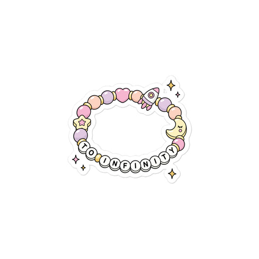 Friendship Bracelet Bubble-Free Vinyl Sticker | To Infiniti Design - Spinsterly Co