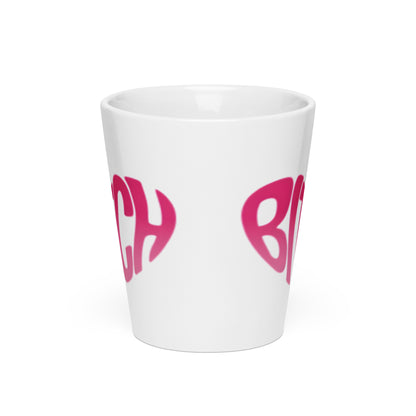 BITCH Bold Bubbly Pink Latte Mug | Funny Feminist Sassy Coffee Cup Gift - Spinsterly Co