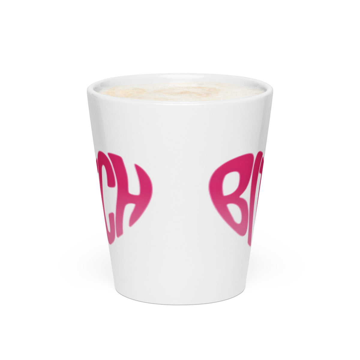 BITCH Bold Bubbly Pink Latte Mug | Funny Feminist Sassy Coffee Cup Gift - Spinsterly Co