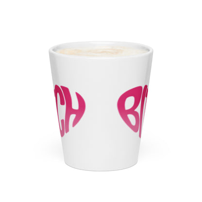 BITCH Bold Bubbly Pink Latte Mug | Funny Feminist Sassy Coffee Cup Gift - Spinsterly Co