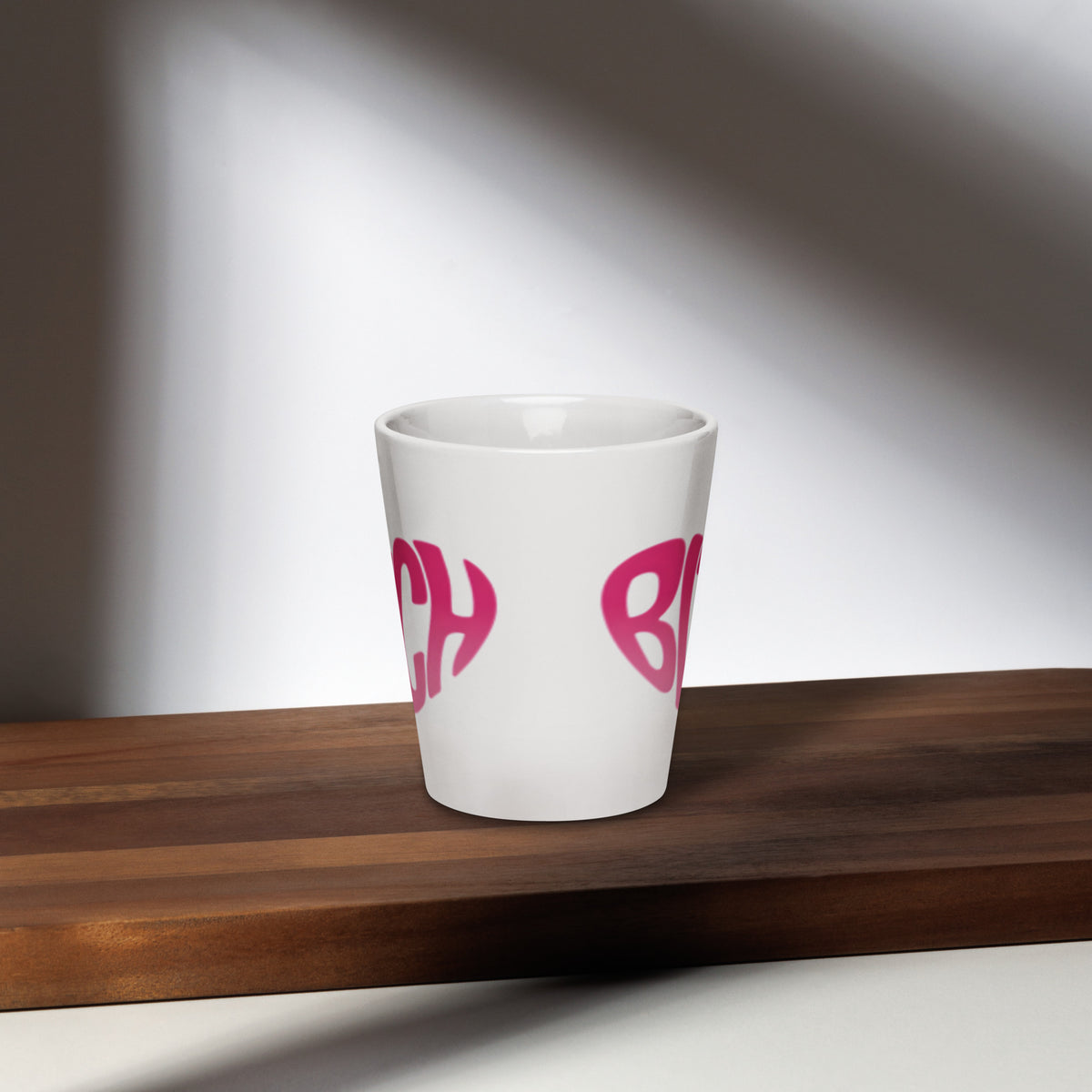 BITCH Bold Bubbly Pink Latte Mug | Funny Feminist Sassy Coffee Cup Gift - Spinsterly Co