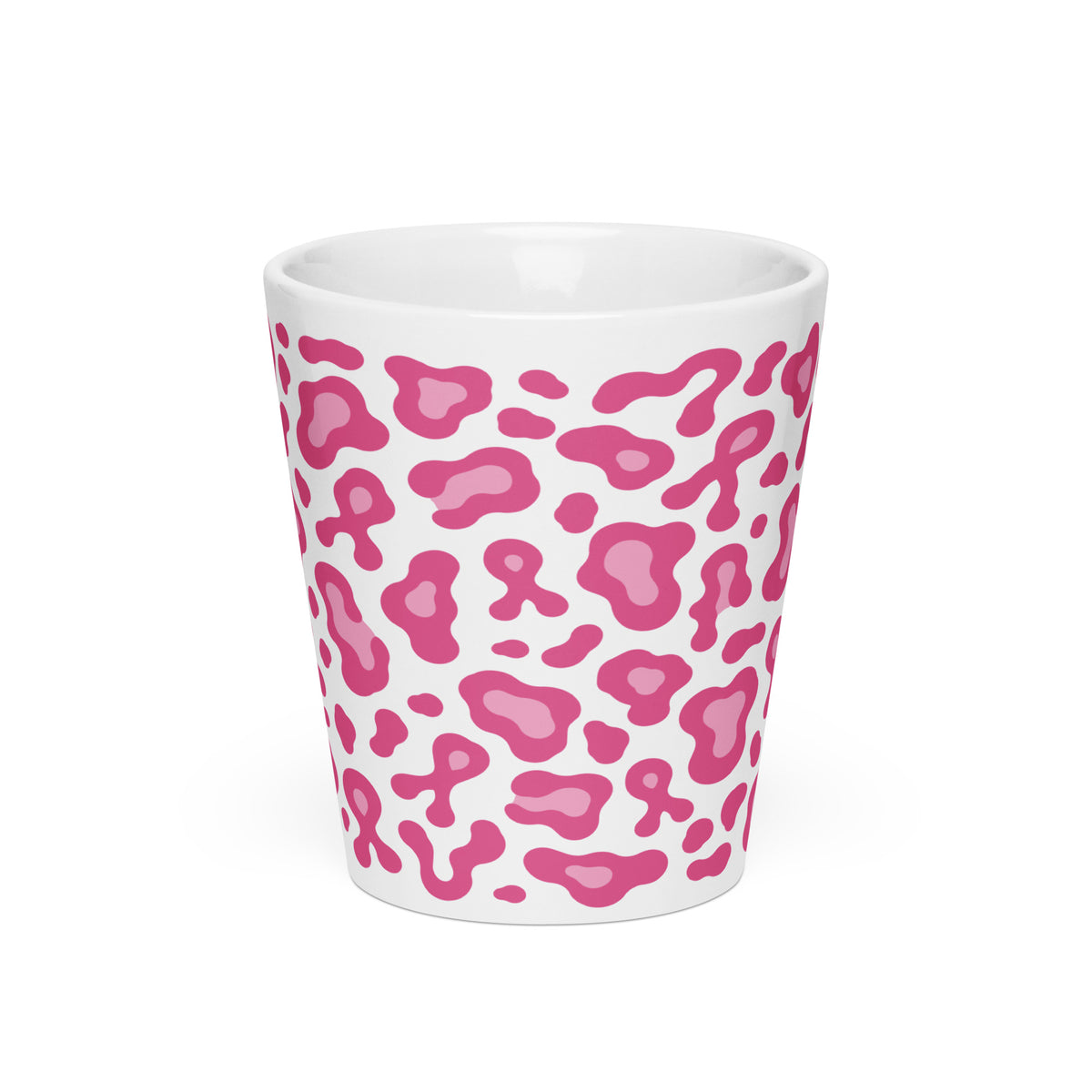 Pink Leopard Print Latte Mug | Breast Cancer Awareness Month - Spinsterly Co