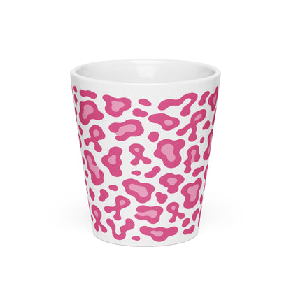 Pink Leopard Print Latte Mug | Breast Cancer Awareness Month - Spinsterly Co