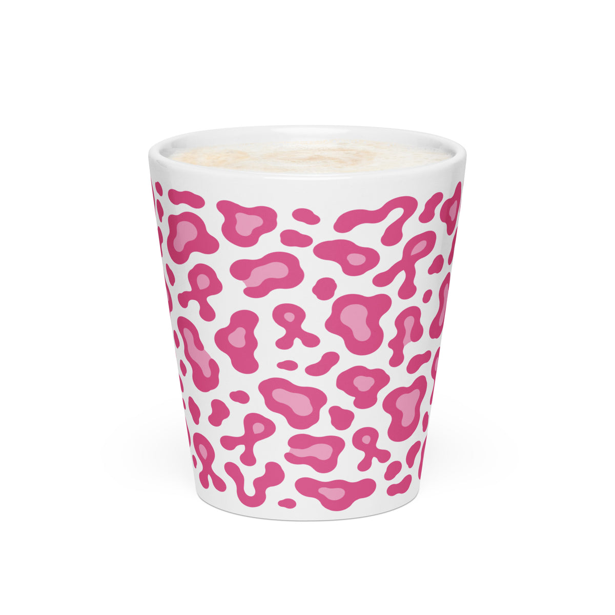 Pink Leopard Print Latte Mug | Breast Cancer Awareness Month - Spinsterly Co
