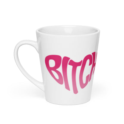 BITCH Bold Bubbly Pink Latte Mug | Funny Feminist Sassy Coffee Cup Gift - Spinsterly Co