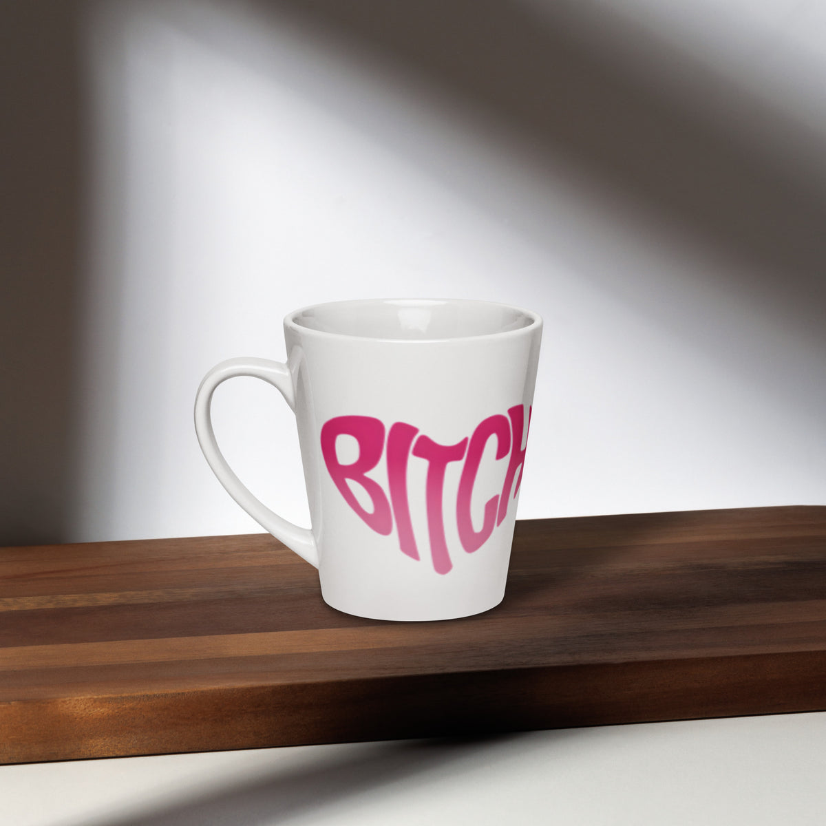 BITCH Bold Bubbly Pink Latte Mug | Funny Feminist Sassy Coffee Cup Gift - Spinsterly Co
