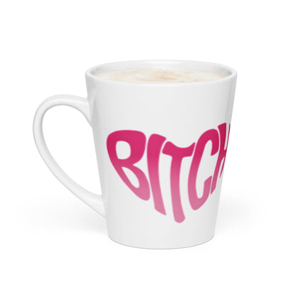 BITCH Bold Bubbly Pink Latte Mug | Funny Feminist Sassy Coffee Cup Gift - Spinsterly Co