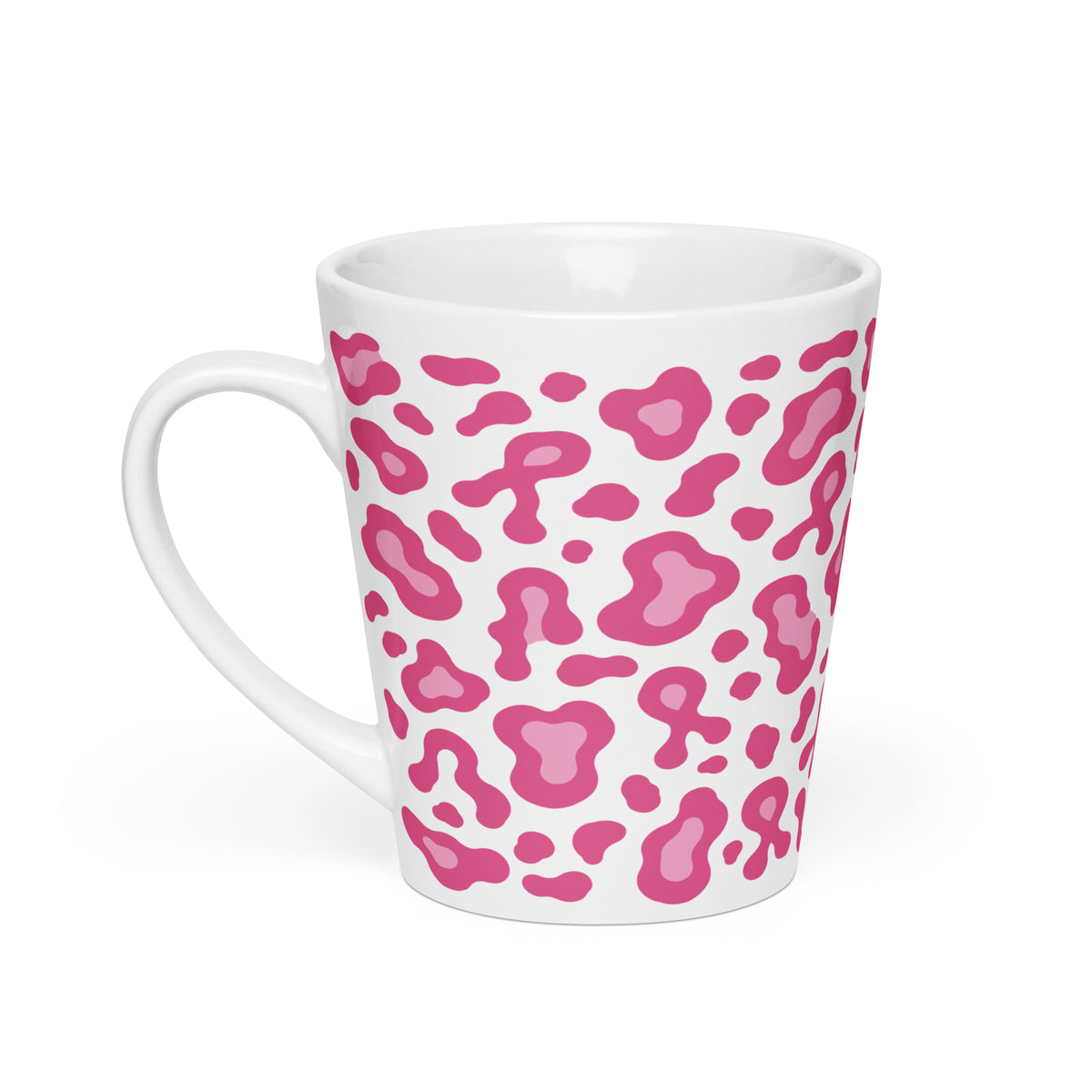 Pink Leopard Print Latte Mug | Breast Cancer Awareness Month - Spinsterly Co