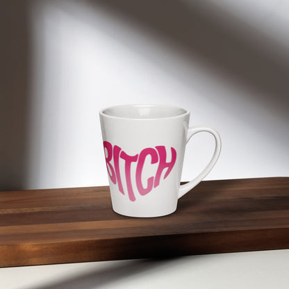 BITCH Bold Bubbly Pink Latte Mug | Funny Feminist Sassy Coffee Cup Gift - Spinsterly Co