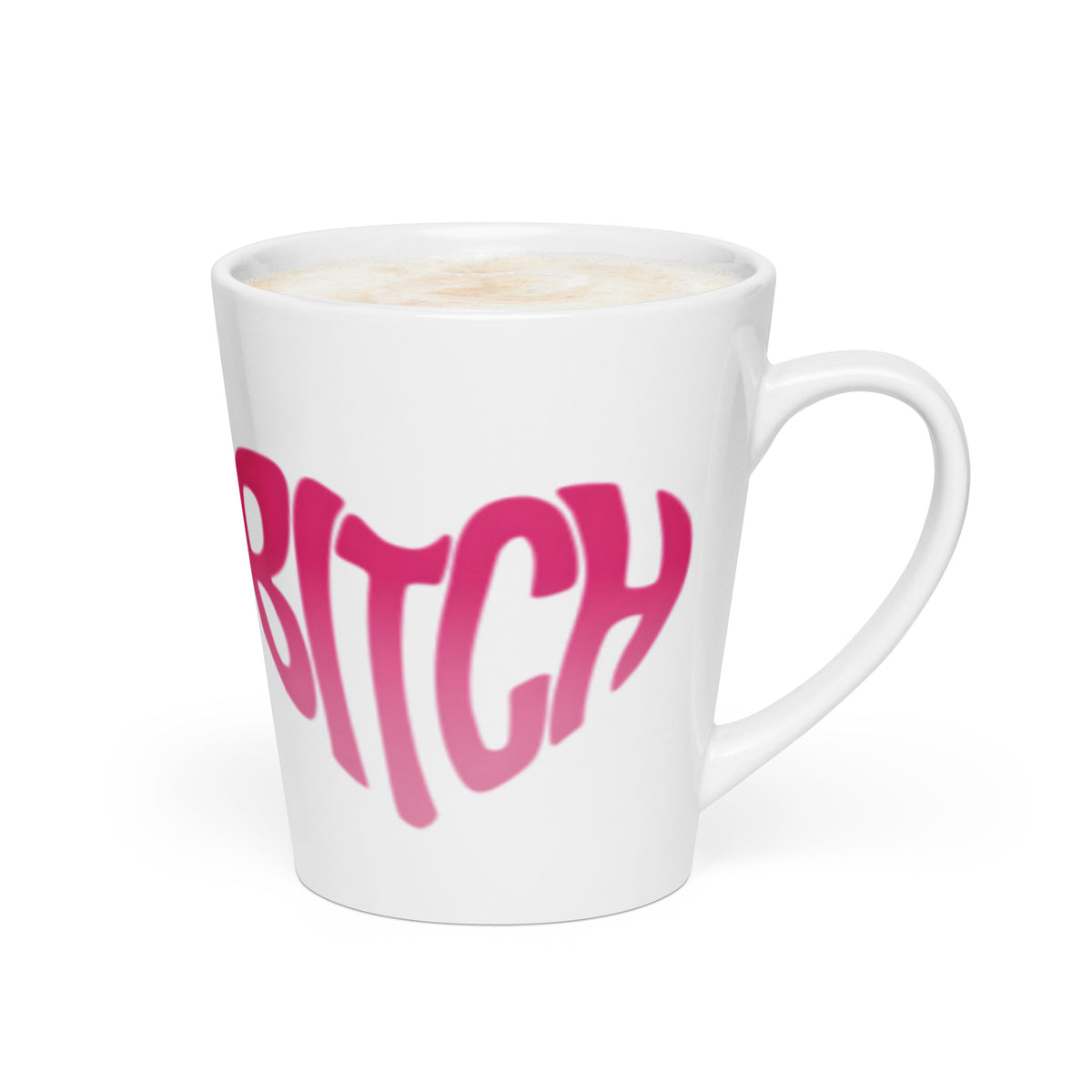 BITCH Bold Bubbly Pink Latte Mug | Funny Feminist Sassy Coffee Cup Gift - Spinsterly Co