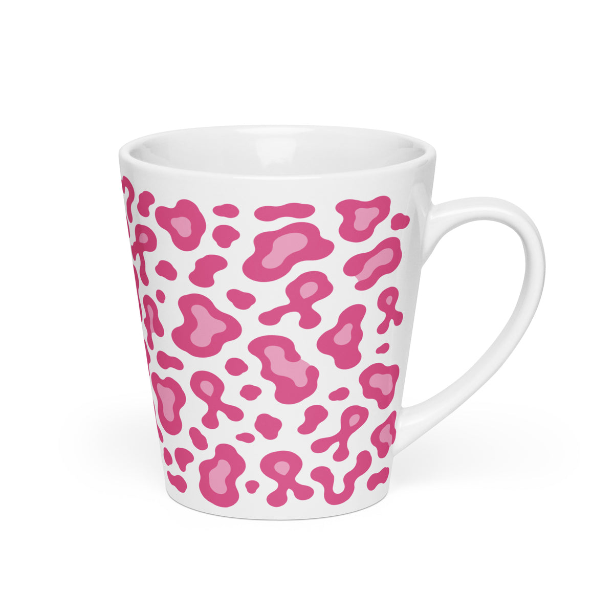 Pink Leopard Print Latte Mug | Breast Cancer Awareness Month - Spinsterly Co
