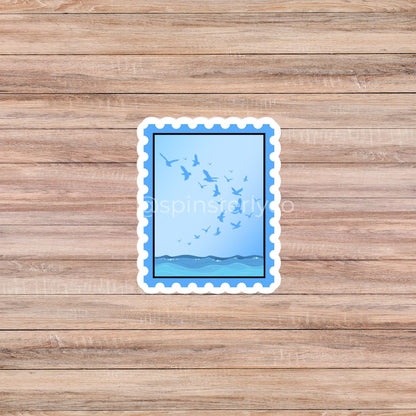 Watercolor Postage Stamp Sticker Pack | 12-Piece Musical Era Collection - Spinsterly Co