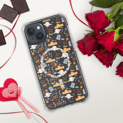 Spooky Vampire Slayer Clear MagSafe Case | Horror Collage iPhone Case - Spinsterly Co