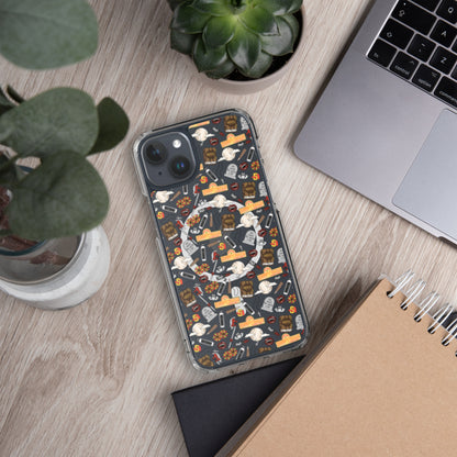 Spooky Vampire Slayer Clear MagSafe Case | Horror Collage iPhone Case - Spinsterly Co