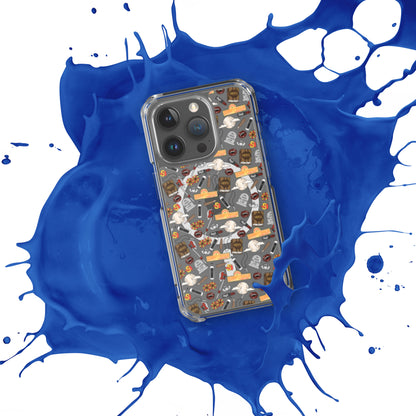 Spooky Vampire Slayer Clear MagSafe Case | Horror Collage iPhone Case - Spinsterly Co