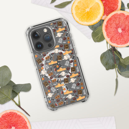 Spooky Vampire Slayer Clear MagSafe Case | Horror Collage iPhone Case - Spinsterly Co