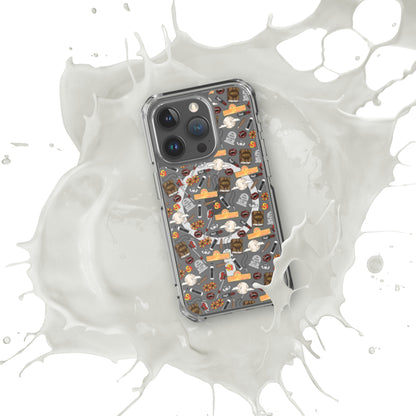 Spooky Vampire Slayer Clear MagSafe Case | Horror Collage iPhone Case - Spinsterly Co