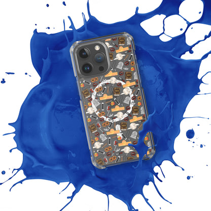 Spooky Vampire Slayer Clear MagSafe Case | Horror Collage iPhone Case - Spinsterly Co