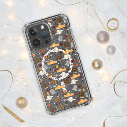 Spooky Vampire Slayer Clear MagSafe Case | Horror Collage iPhone Case - Spinsterly Co